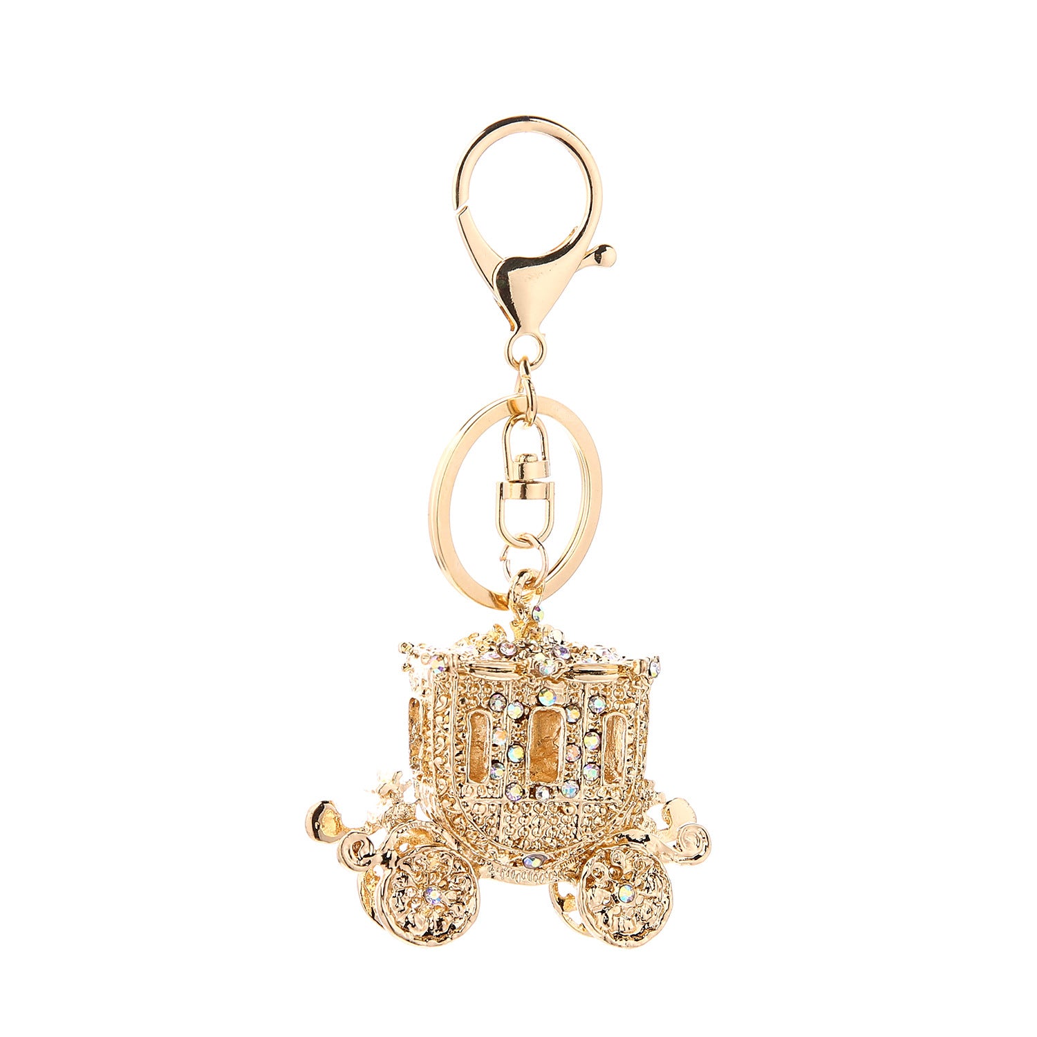 Wholesale Diamond Pumpkin Car Metal Keychain